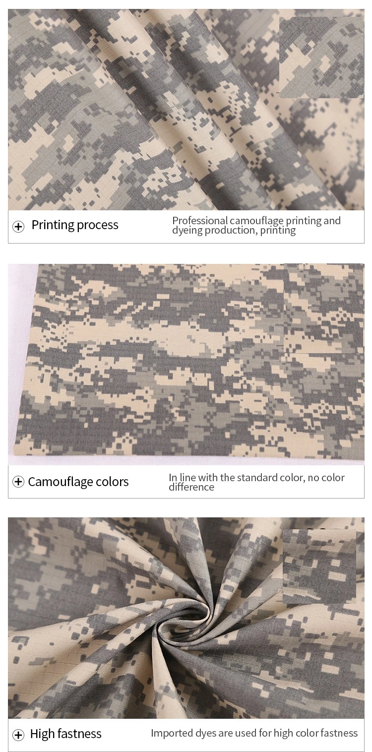 Military Polyester Mixed Cotton Digital Camouflage Fabric for Clothing Waterproof Camouflage Fabric